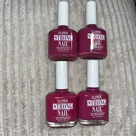 Vintage cutex strong nail treatment line polish precious plum 68 lot of 4 bottle - Picture 3 of 5